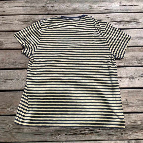 💜 Club Room Striped T-Shirt Navy & Yellow 3XL - Picture 2 of 6